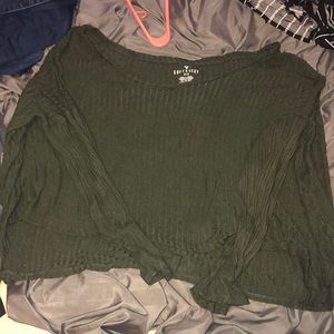 american eagle cropped sweater